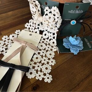 NWT Wild Fable Hair Clips Set - Cream Black and Blue